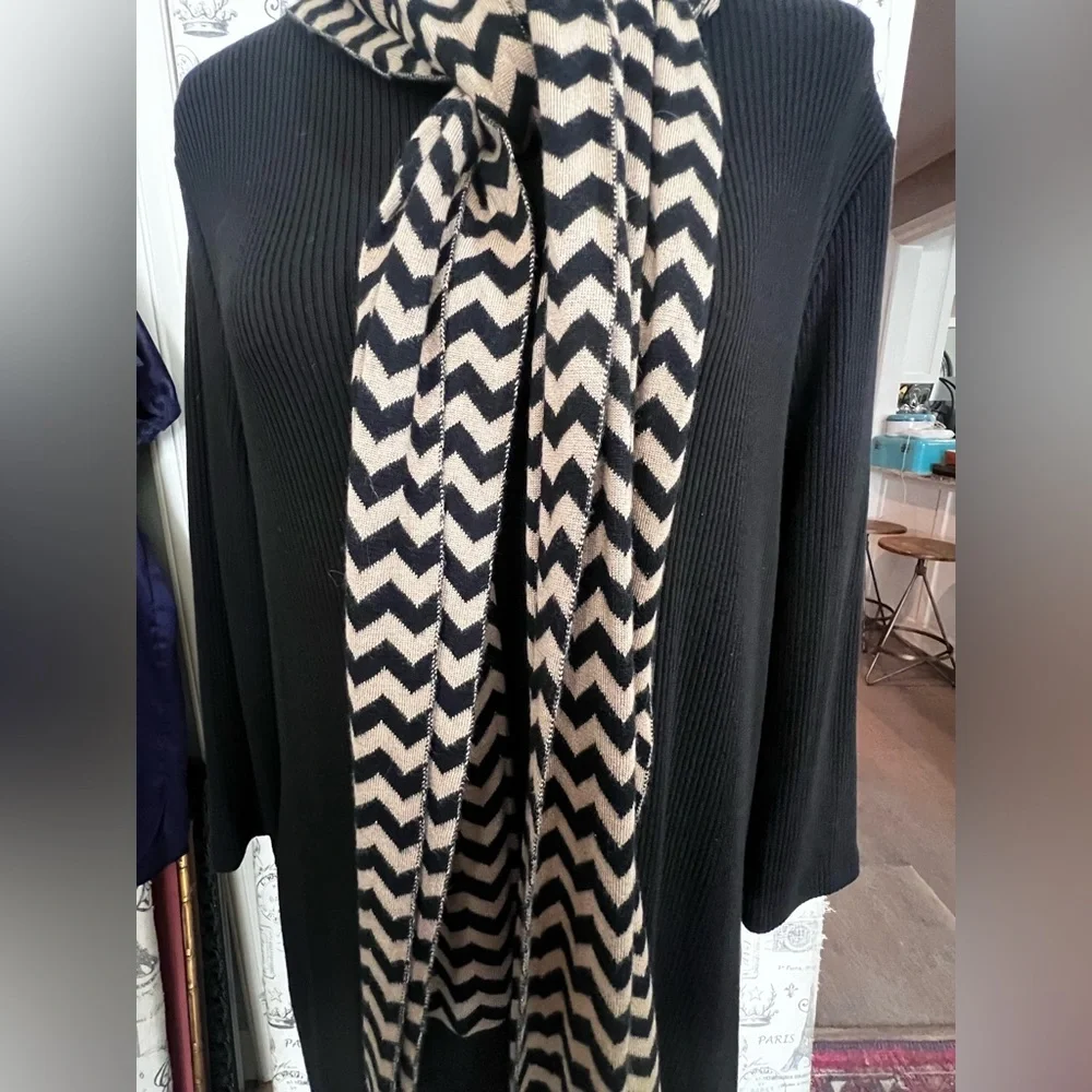 Talbots Chevron Knit Sweater Scarf